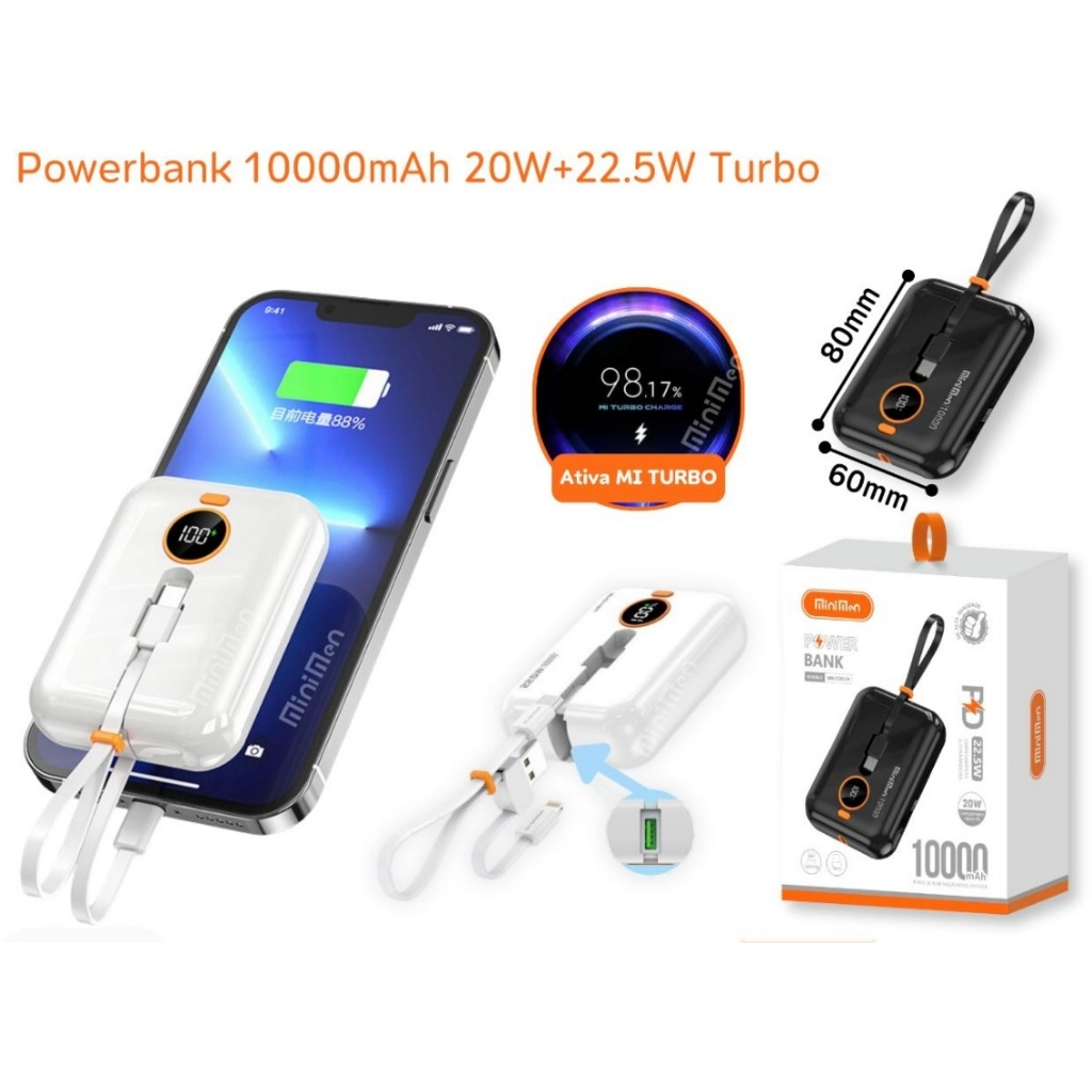 Power Bank 10.000mAh Rápido con Display LED